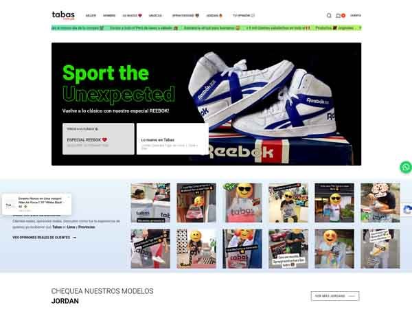Tabas.com.pe — tienda de zapatillas premium y accesorios